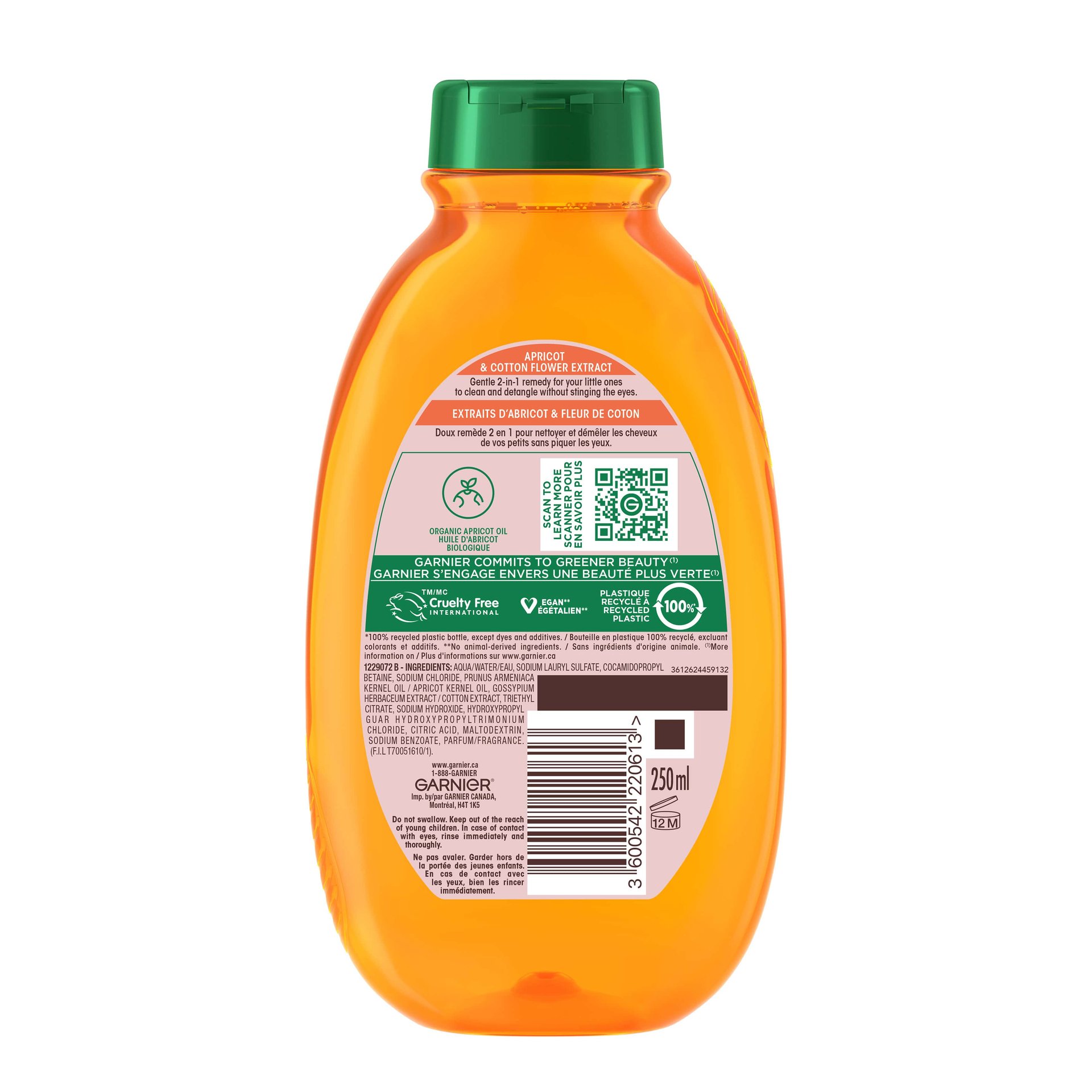 GAR 3D PKG WB APRICOT 2in1 BACK 250ML